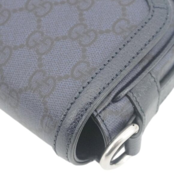Gucci Ophidia Super Mini GG Supreme Canvas Shoulder Bag Navy Blue 795466 - Picture 6 of 14